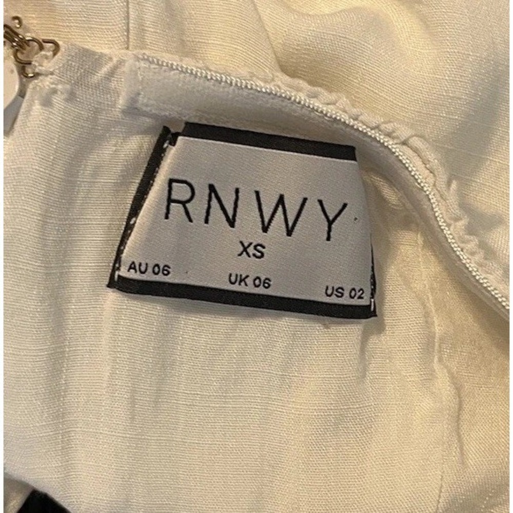 Runaway The Label Etta Jumpsuit XS US 2 White Wide Leg Strapless Ring Detail - Picture 8 of 9